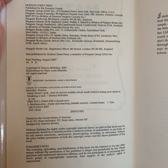 “Math Doesn’t Suck” Hardback Book - Assist Middle & Jr High School Students! - Picture 6 of 11